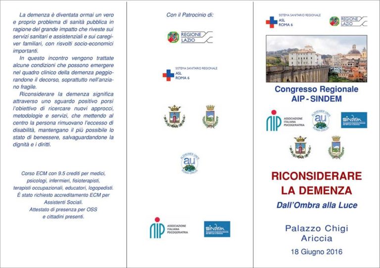 Congresso Regionale “Riconsiderare la demenza”